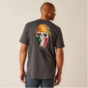 Ariat® Men's Charcoal Gray Rebar® Workman™ Born For This Graphic Short Sleeve T-Shirt