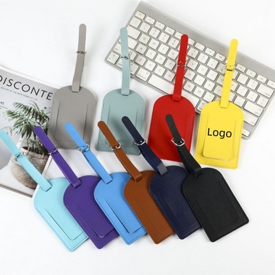 PU Leather Luggage Tag with Adjustable Strap