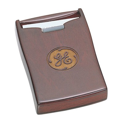 Wooden Business Card Dispenser in Rosewood Finish