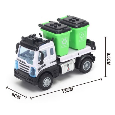 1:64 Pull Back Trash Can Sanitation Truck