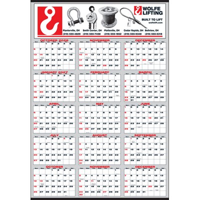 15-Month 2-Color Year-In-View® Calendar