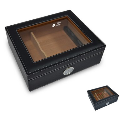 Genuine Leather Cigar Humidor Box