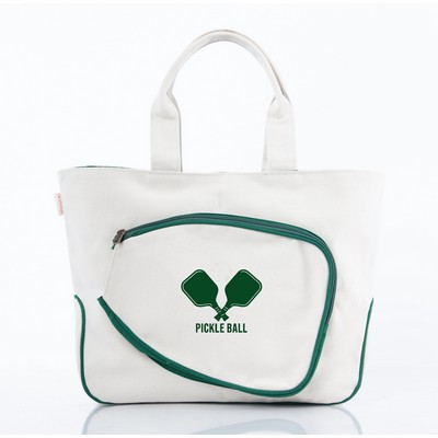 Pickleball Natural Beige/Emerald Green Bag