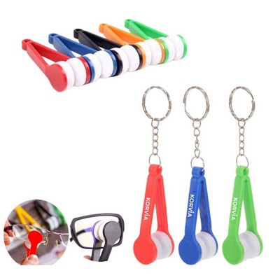 Mini Eyeglass Lens Cleaner Keychain