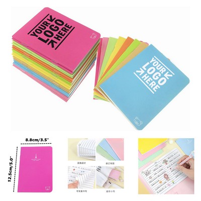 3.5 x 5" 24 Sheets Double-Sided Ruled Pages - Candy Colors Portable Pocket Notebook