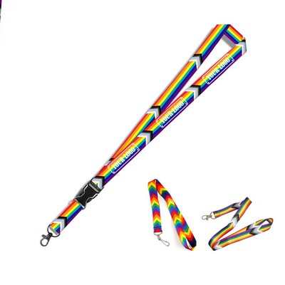 LGBTQ Rainbow Lanyard w/ Safe Breakaway