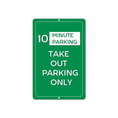 Take Out Parking Only Parking Signs (1' x 1ft) SQFT