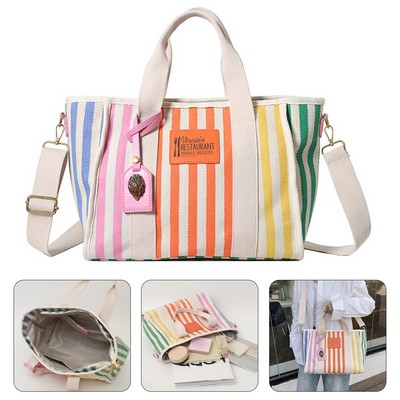 Colourful Striped Tote Bag