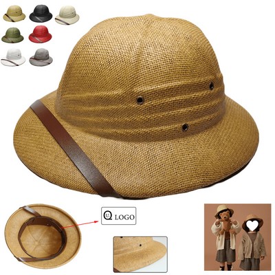Kids' Summer Riding Sun Protective Straw Hat
