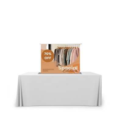 Silverstep Tabletop 48'' Retractable Banner Stand Package with Silverstep Light