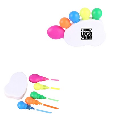 Footprint Shaped 5-in-1 Highlighter