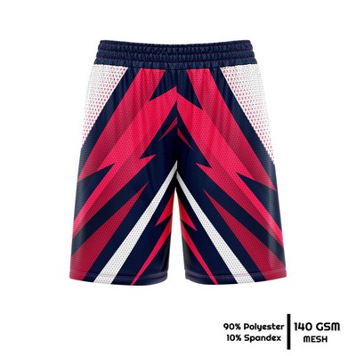Unisex & Kids' Sublimation Shorts w/ Lining - 140G Mesh