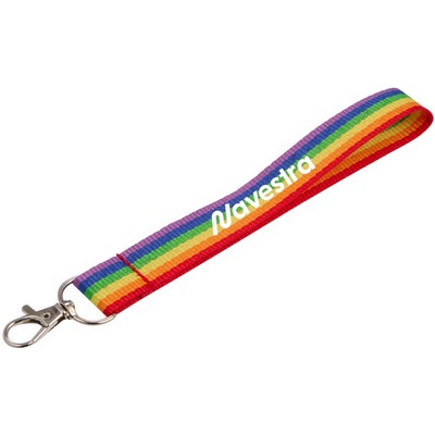 Rainbow Recycled Wrist Lanyard