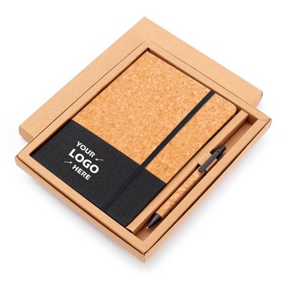 A5 Cork Hardcover Bound Journal with Pen