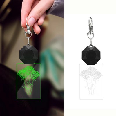 Custom Rectangle Acrylic LED Keychain
