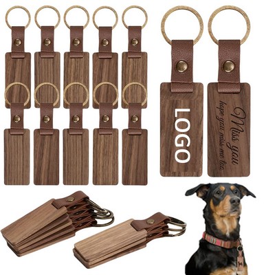 Pet Walnut Wood Pendant Tag