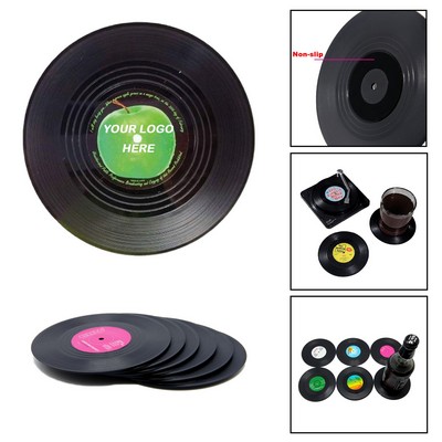 4.2" Coaster Vinyl Record Disk Coasters for Drinks