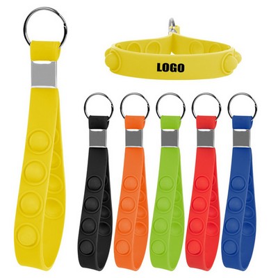 Push Pop Silicone Keychain