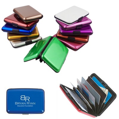 Sleek Aluminum Credit Card Case with Snap Closure