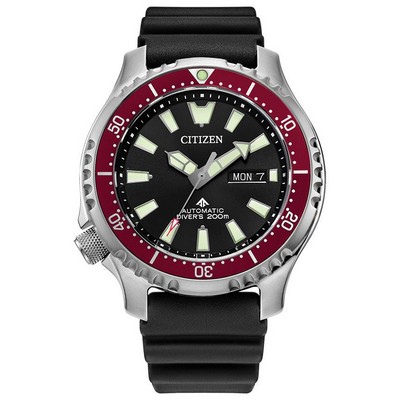 Citizen Watch Men's Promaster Dive Automatic Watch Polyurethane Strap Black Dial