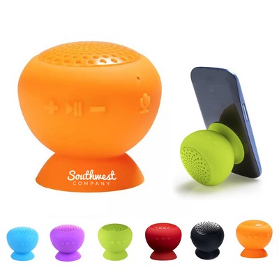 Mini Mushroom Bluetooth Speaker with Silicone Suction Cup