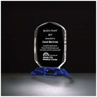 Diamond Crystal Award w/Cobalt Crystal Base