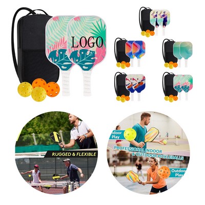 Pickleball Racket Paddle & Ball Set w/ Carrying bag
