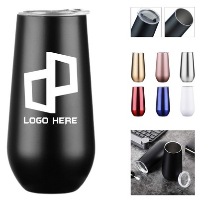 6Oz Stainless Steel Wine Tumbler