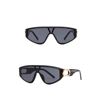 Metal Hollow One-Piece Sunglasses