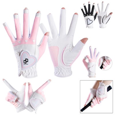 Anti-Slip Exposed Fingers Golf Glove