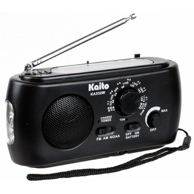 Kaito Emergency Radios & Wireless Mics Kaito Ka332W Weather Radio w/Am/Fm Flashlight Crank Solar