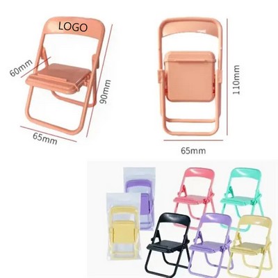 Mini Folding Chair Cell Phone Stand Desktop Foldable