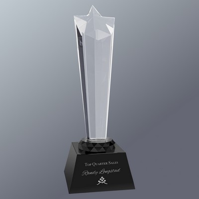 Rising Star with Black Base, Small (9"H)