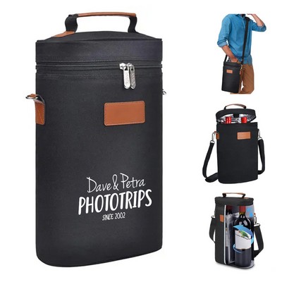 Insulated Oxford Cloth Wine Bottle Bag
