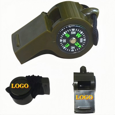 2" 1 Compass Survival Whistle