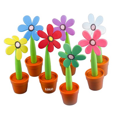 Cute Realistic Sunflower Pot Ballpoint Pen