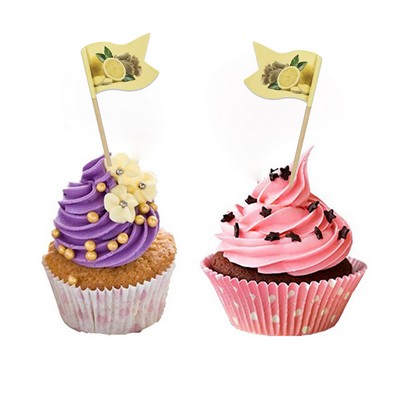 Custom 2.6" L Cupcake Label Toothpick Flag