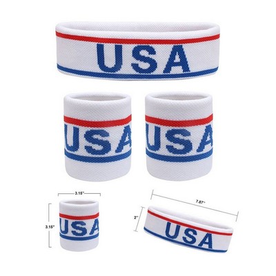USA Sweatband Set