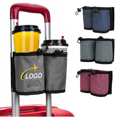 Durable Oxford Luggage Cup Holder With Adjustable Strap