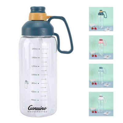 64 oz Inspirational Water Bottle with Straw and Time Marker