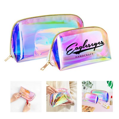 Shimmering Holographic Glitter Makeup Pouch