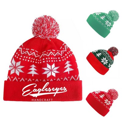 Snowflake Santa Beanie