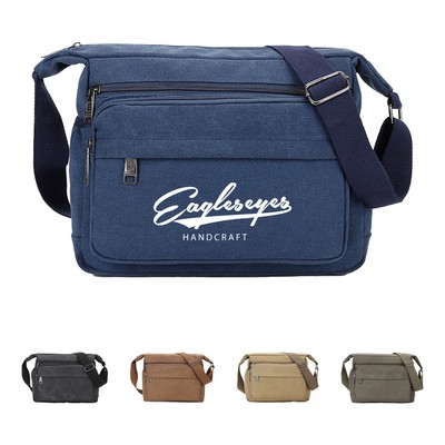 Water-resistant Canvas Crossbody Bag