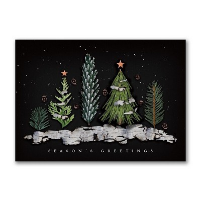 Real Greenery Treeline Card