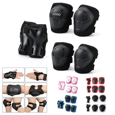 6PCS of children's roller skating riding protective equipment set