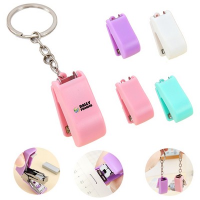 Mini Stapler for Office School with Keychain
