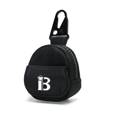 Lightweight And Compact Oxford Coin Purse W/ Clip