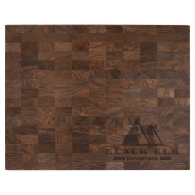Walnut Butcherblock Cutting Board, 16" x 13" x 1 3/8"