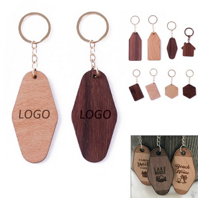 Wood Motel Keychain