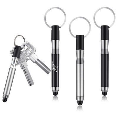 3-in-1 Mini Stylus Pen with Keyring Loop